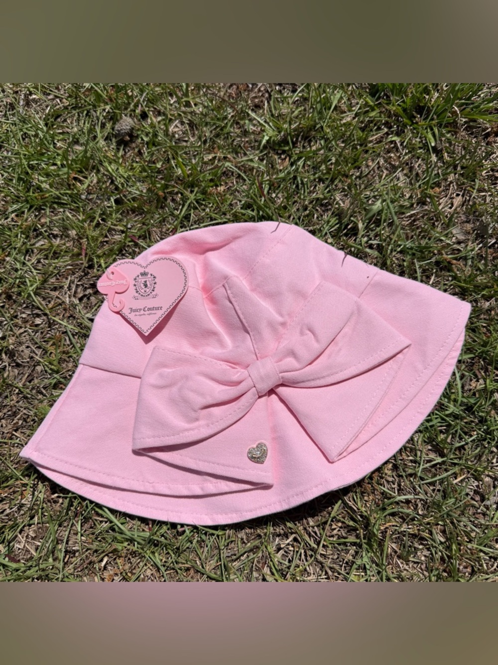 Juicy Couture Pink Bow Bucket Hat NWT Coquette Y2K Baby Pink